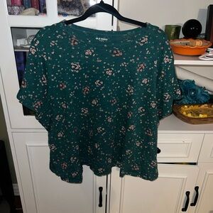 🔴Old Navy Teal Floral Print Blouse